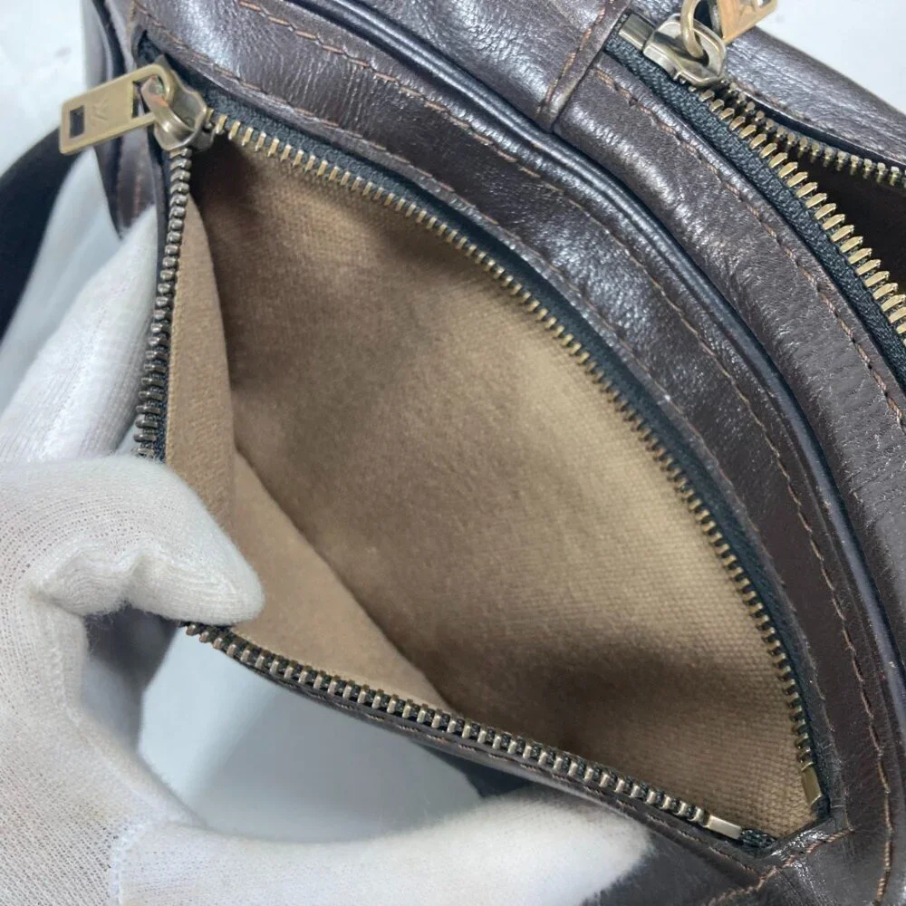 LOUIS VUITTON Brown Leather Hobo Bag